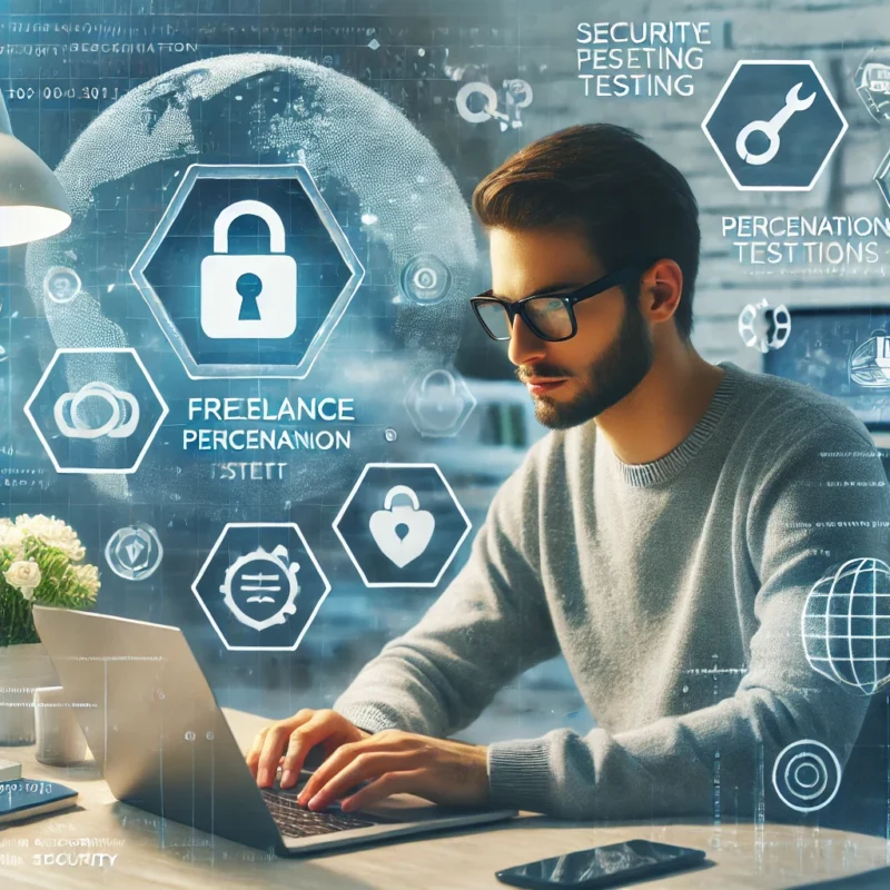 Freelance penetration tester analyzing web security remotely.